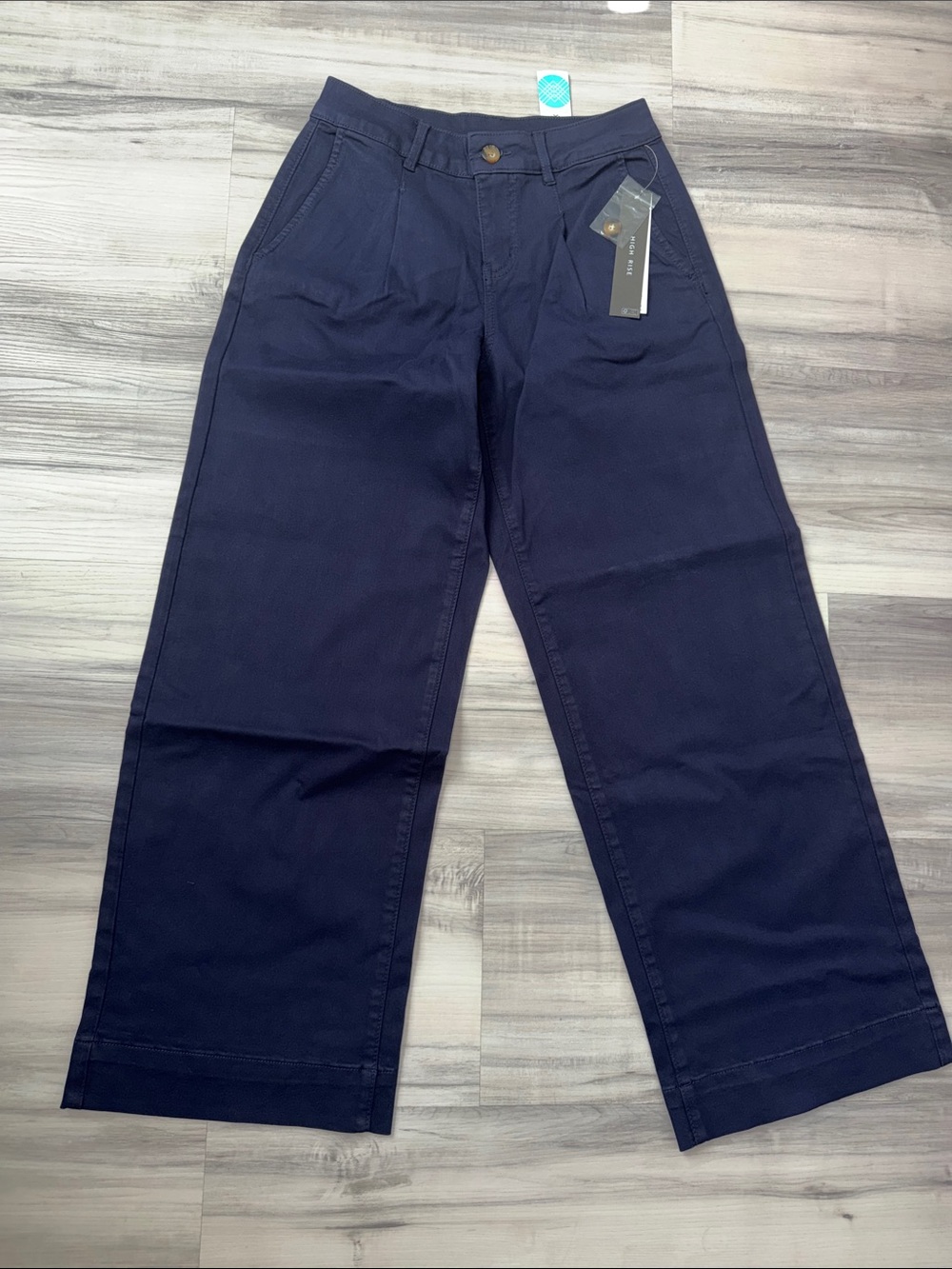 Tribal Navy Wide-Leg Trousers
